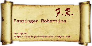 Faszinger Robertina névjegykártya