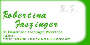 robertina faszinger business card